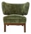 1940s Otto Schultz Green Corduroy Lounge Chair For Sale