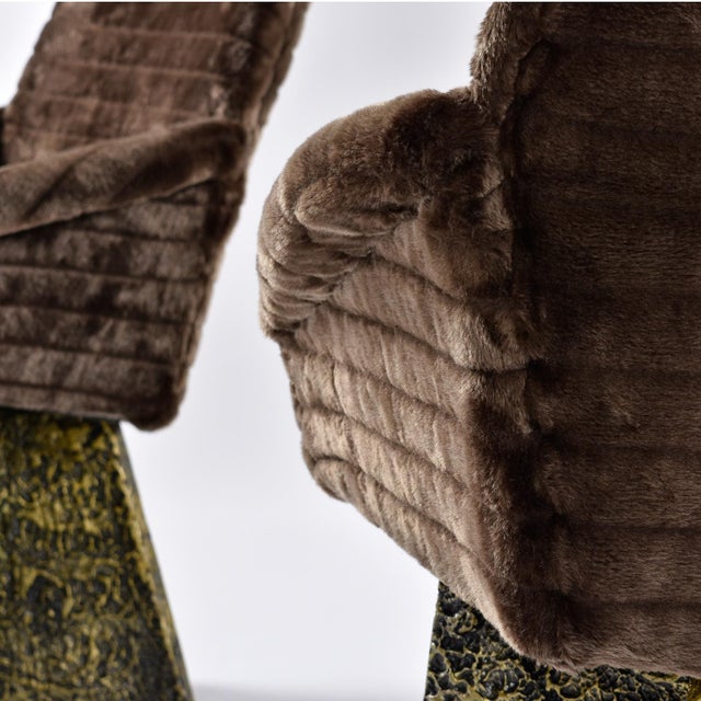 8 Restored Adrian Pearsall Craft Associates Bronze Brown and Black Brutalist Dining Chairs For Sale - Image 12 of 17