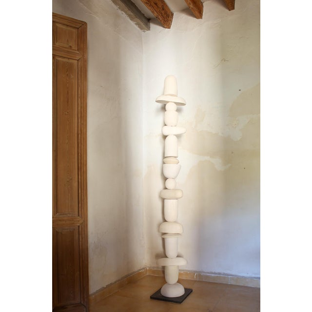 Contemporary Modular Totem in White by Studio Wild Orange, Set of 17 For Sale - Image 3 of 5