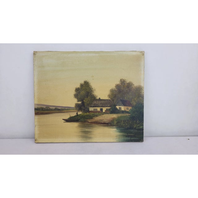 Jacquet, Landscape, 1890s-1910s, Oil on Canvas For Sale - Image 8 of 8