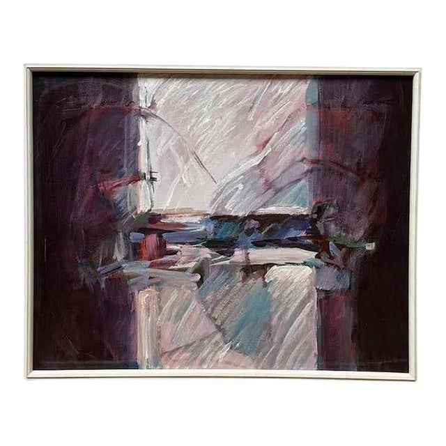 "My Two Windows" Oil Painting on Canvas by Wesley Johnson For Sale