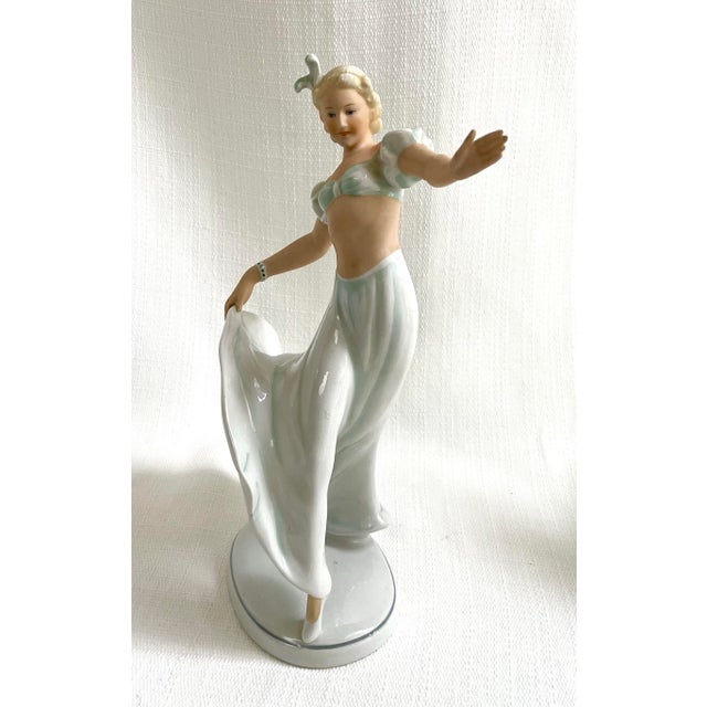 1930s Cabaret Dancer Statue by Schaubach Kunst For Sale - Image 4 of 9
