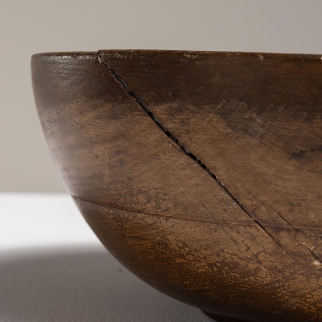 Mid 20th Century Denmark Brown Teak Decorative Bowl For Sale - Image 9 of 15