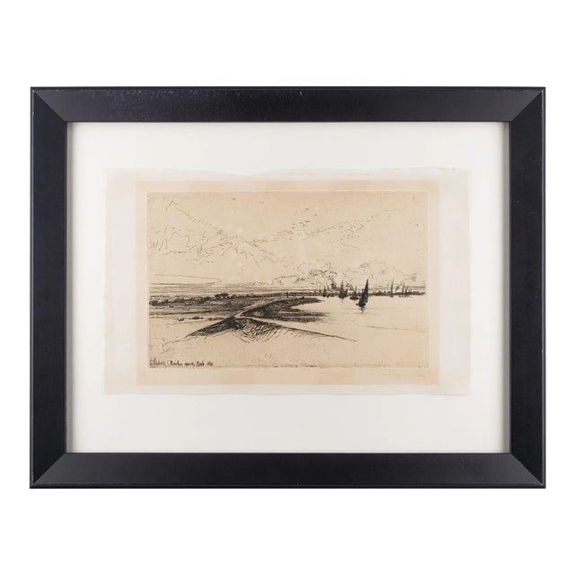 Marshes Opposite Erith by Francis Seymour Haden, 1865 For Sale