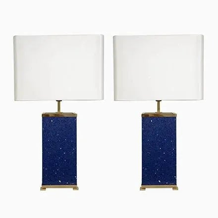 Blue Stone Lamps from Enzo Missoni, 1970s, Set of 2 For Sale - Image 9 of 9