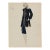 Vintage French Fashion Art Print – Art Deco Woman in Navy, 18" X 24" For Sale