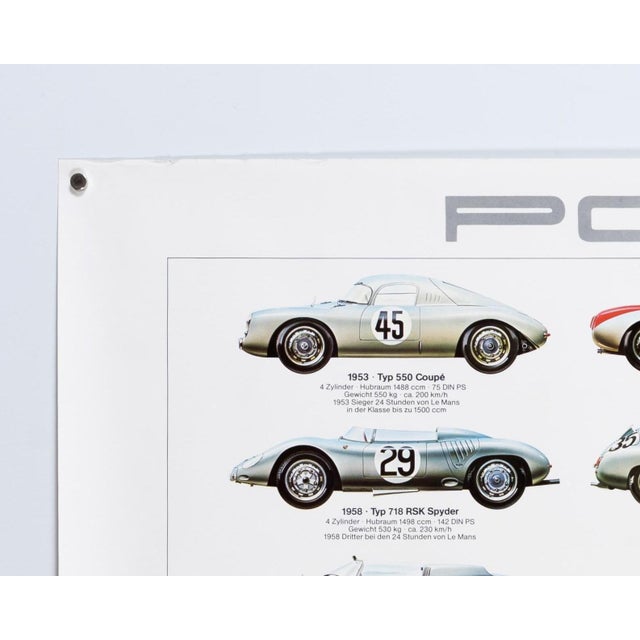 Paper Original Porsche Poster by Ken Rush For Sale - Image 7 of 9