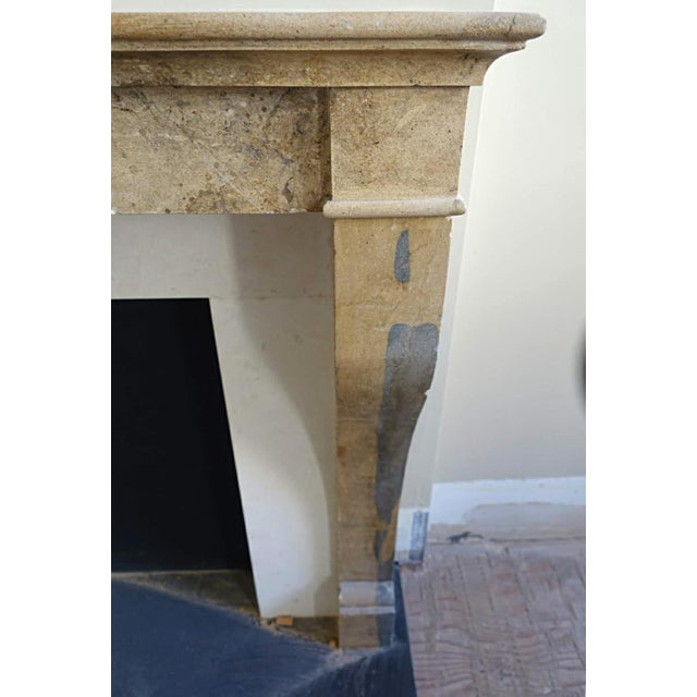 Traditional Antique Natural Stone Fireplace Mantel For Sale - Image 3 of 9