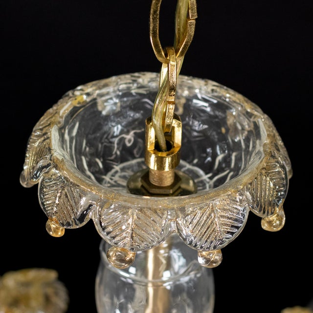 Glass Vintage Ca’ Rezzonico Style Gold‑Infused Murano Chandelier, in the Manner of Giuseppe Briati For Sale - Image 7 of 18