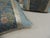 Blue Antique Blue & Gold Silk Embroidery Square Decorative Pillows - Set of 2 For Sale - Image 8 of 9
