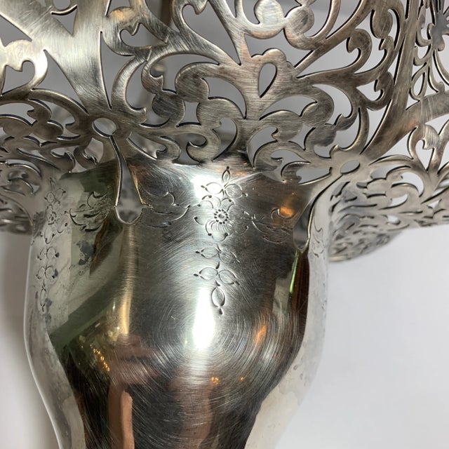 Silver Antique Victorian Barbour Silver Co. Basket For Sale - Image 8 of 11