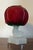 Textile Early 20th C. Make-Do Tomato Pin Cushion on 19th C. Dolphin Sandwich Glass Stand For Sale - Image 7 of 16