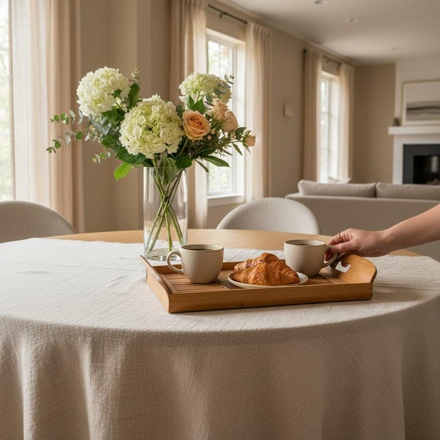 Elevate your entertaining experience with our Bamboo Serving Tray, expertly crafted from sustainable bamboo for a blend of...