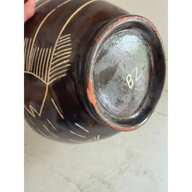 Ceramic Vintage Tzintzuntzan Mexican Pottery Fish Bowl, Signed Bernardo Zaldizar, Mexican Folk Artist For Sale - Image 7 of 10
