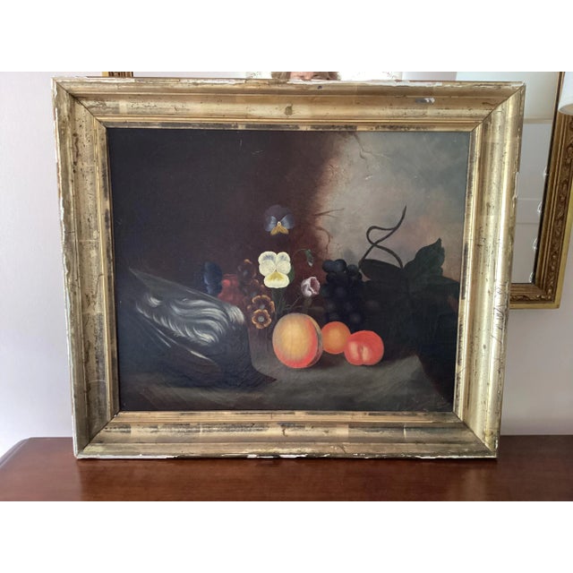 Dated 1894 and signed "S. La Dure", this original oil on canvas is very well-executed. The subject is a still-life painted...