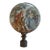 Victorian Porcelan & Brass Lamp Finial With Fragonard Hand Colored Courting Scene For Sale