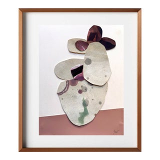 "Love Without Words 3" Original Mixed-Media Collage on Paper by Zac Woodiel For Sale