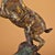 Bronze Leaping Antelope Sculpture, Intricate Gold Inlaid Scroll Patterns, Archaic Chinoiserie Statue For Sale In Los Angeles - Image 6 of 10
