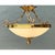 Vintage Metal and Glass Greek Key Pendant Light For Sale - Image 11 of 12