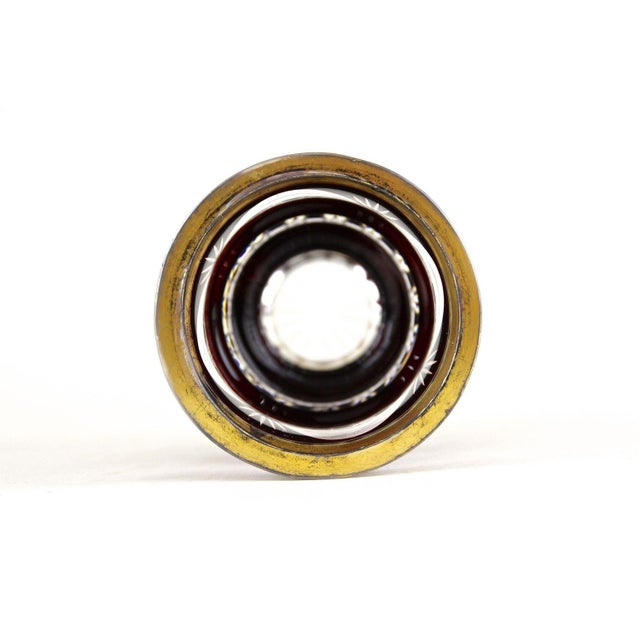 19th Century Biedermeier Ruby Red Overlay Glass Goblet, 1840s For Sale - Image 12 of 18