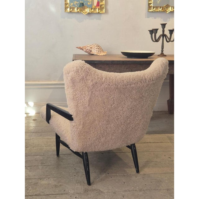 Swedish Modern Easy Chair in Sheepskin from Svante Skogh, 1890s For Sale - Image 9 of 10