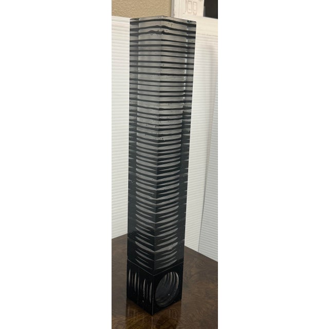 Glass Towering Downtown Vase, Signed 2004 For Sale - Image 7 of 11