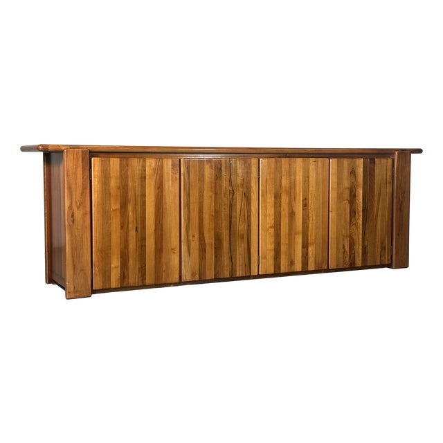 Walnut Sideboard by Mario Marenco for Mobilgirgi, 1970s For Sale