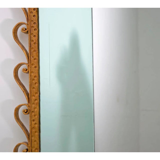 Italian Mirrored Glass and Wrought Iron Dressing Table by Pier Luigi Colli, 1950s For Sale - Image 16 of 17