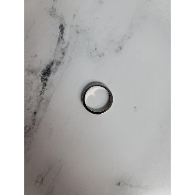 Eternity Diamond & Ruby Wedding Band 1.00cttw 14k White Gold, Size 5.75 For Sale - Image 4 of 4