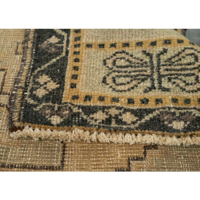 Turkish Mini Rug Oriental Hand Knotted Vintage Rug 1'11" x 3'3" #21202 For Sale In Houston - Image 6 of 8