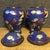 Blue Pair of Small Chinese Cloisonné Enamel Crane & Cloud Jars With Lids - 8" Tall For Sale - Image 8 of 9