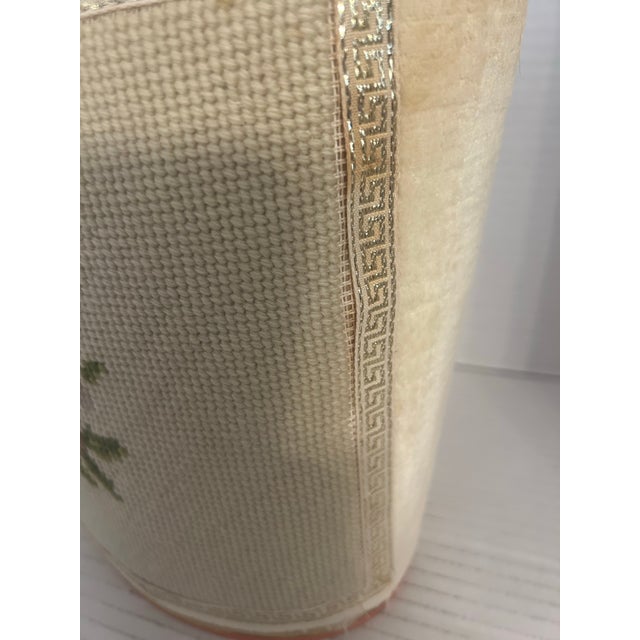 Early 20th Century Vintage Needle Point Waste Bin For Sale - Image 11 of 12