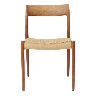 Mid-Century Danish Model 77 Dining Chair in Teak and Danish Paper Cord, 1960s For Sale