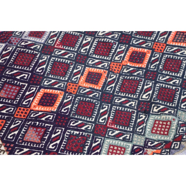 1960s Tribal Style Turkish Oushak Cicim Kilim Rug For Sale - Image 4 of 9