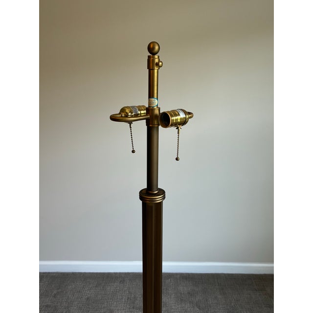 Late 20th Century Late 20th Century Attributed to Baker Bronze Tone Neoclassical Floor Lamp For Sale - Image 5 of 5