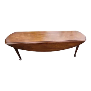 Morganton Tidewater Collection Large Oval Mahogany Dropleaf Cocktail Table