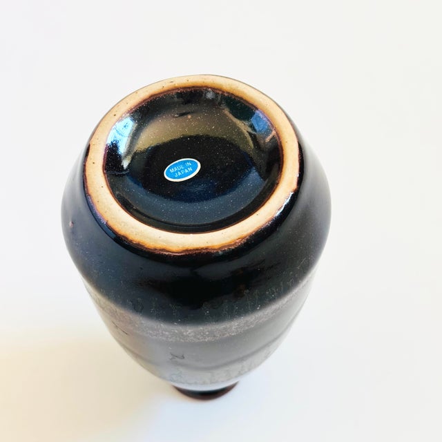 Ceramic Spiral Glaze Pottery Bud Vase - Made in Japan For Sale - Image 7 of 7