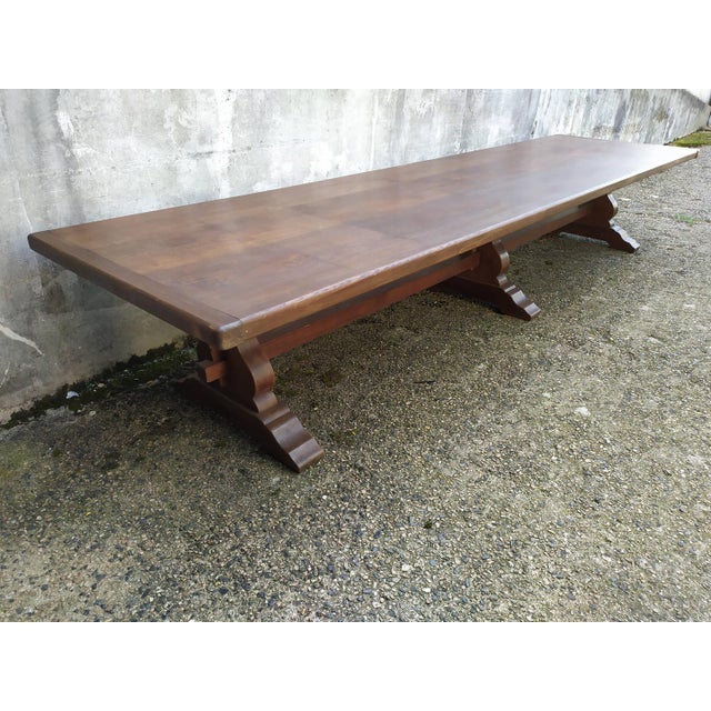 Large Monastery Oak Table, 1950s For Sale - Image 3 of 18