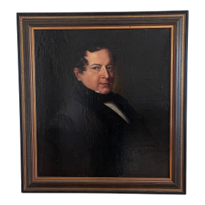 Antique Original Large Portrait Oil Painting of a German Opera Tenor