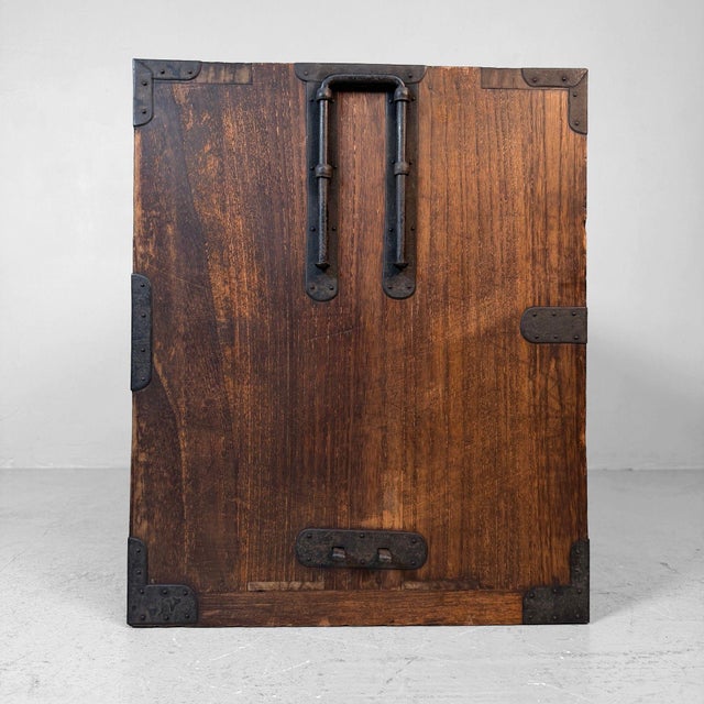 Wood Antique Japanese Tansu Chest of Drawers, 1890s For Sale - Image 7 of 12