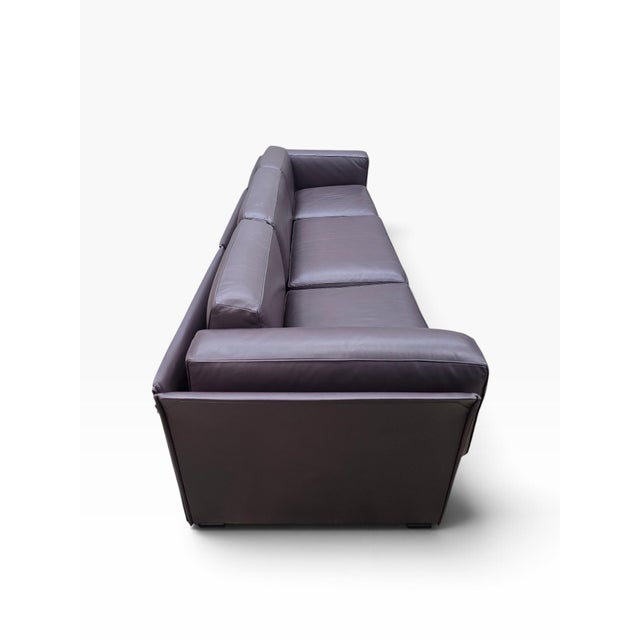 MCM 405 Duc Sofa by Mario Bellini for Cassina in Plum Leather For Sale - Image 11 of 12