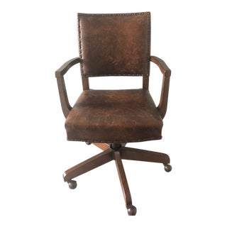 Pottery Barn Manchester Swivel Desk Chair For Sale
