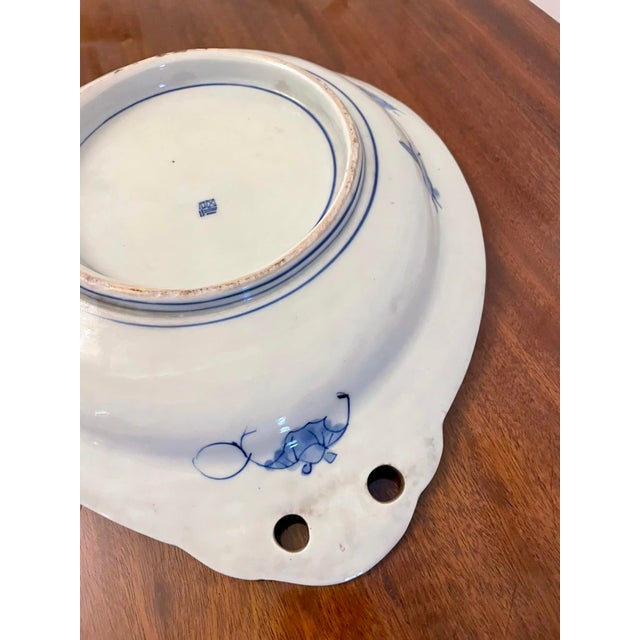 Antique Japanese Blue and White Imari Dish, 1900s For Sale - Image 11 of 14