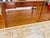 Brown 1940s French Directoire Style Mahogany Leather Top Desk With Bronze Trim and Pull Out Slides C 1945. For Sale - Image 8 of 8