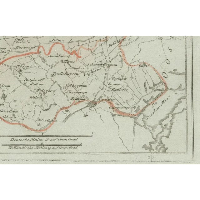 Late 18th Century Antique Map of Sneek and Bolsward in Friesland, 1791 For Sale - Image 5 of 10
