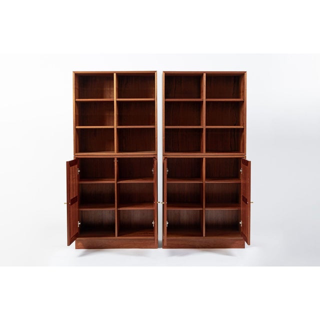Danish Modern Modular Bookshelf Cabinet System in Teak Wood For Sale - Image 4 of 18