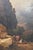 Brown Antique Romantic Landscape Oil Painting With Figures and Rocky Scenery For Sale - Image 8 of 11