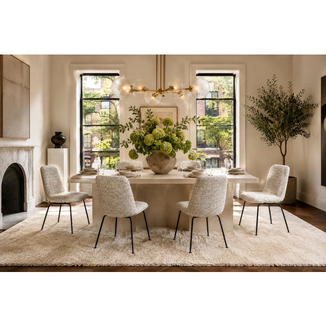 Set of Six Dining Chairs in Metal and Boucle by Carlo Hauner, Brazil, 1950s For Sale - Image 10 of 18
