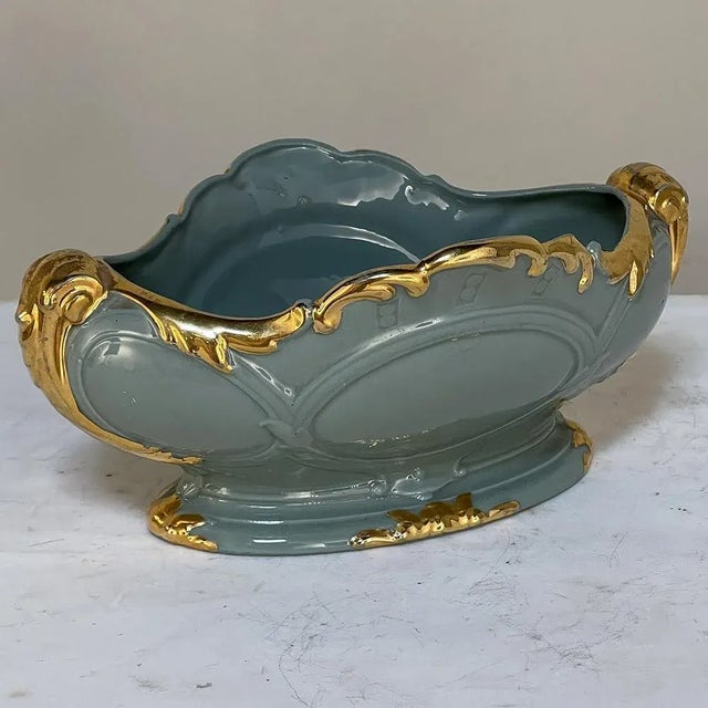 Early 20th Century Art Deco Period Painted Porcelain Jardiniere Planter For Sale - Image 13 of 13