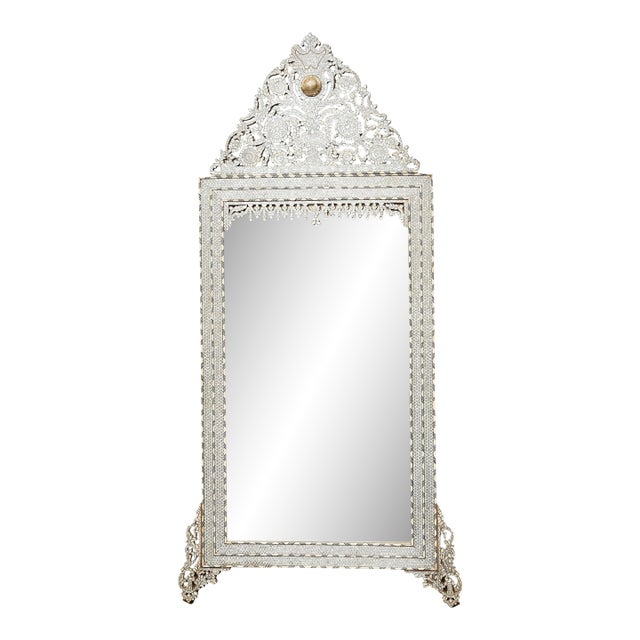 Moroccan Mirror with Bone and Mother-of-Pearl Inlay, circa 1900 For Sale